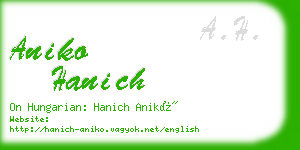 aniko hanich business card